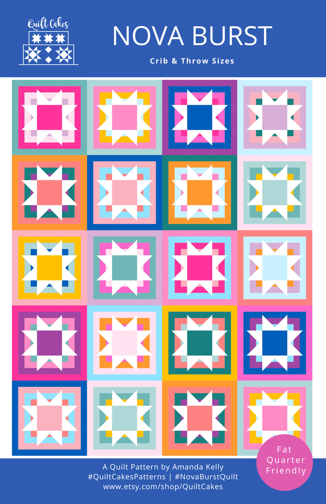 Nova Burst Quilt Pattern Printed