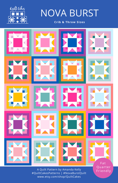 Nova Burst Quilt Pattern Printed