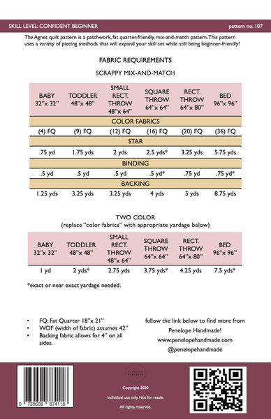 Agnes Quilt Pattern  |   Paper Version