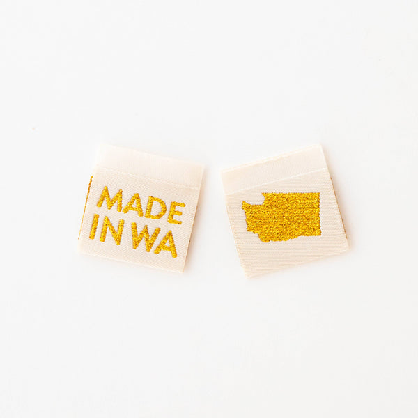 Made in My State Gold Woven Labels