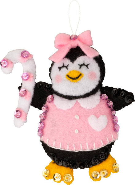 Bucilla Winterland Penguins Felt Ornament Kit Set of 6
