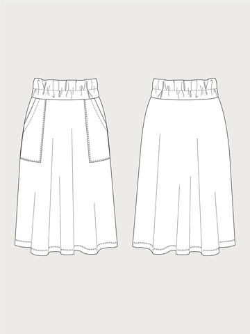 ELASTIC WAIST MAXI SKIRT PATTERN   -- The Assembly Line Patterns