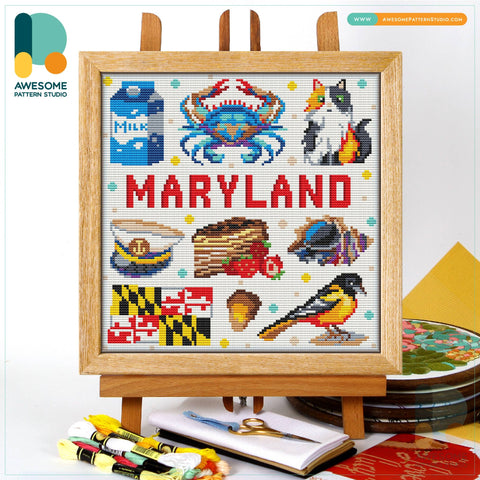 CS1913-1 Maryland Collection, Counted Cross Stitch Kit