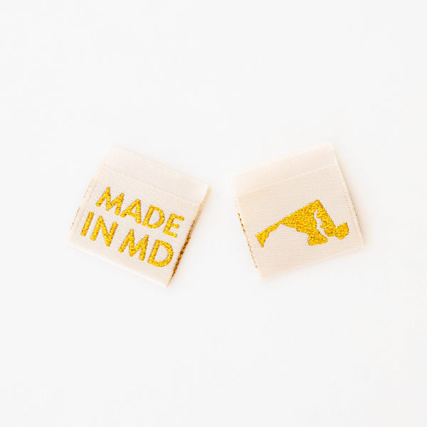 Made in My State Gold Woven Labels