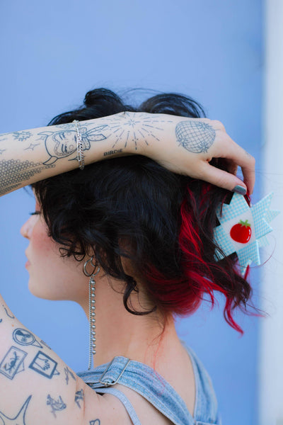 Tomato Quilt Hair Claw  TPF x Chaos Magic Studio