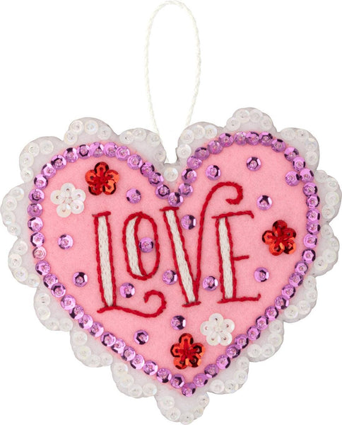 Bucilla® Seasonal Felt Ornaments Kit - Heartfelt Treasures