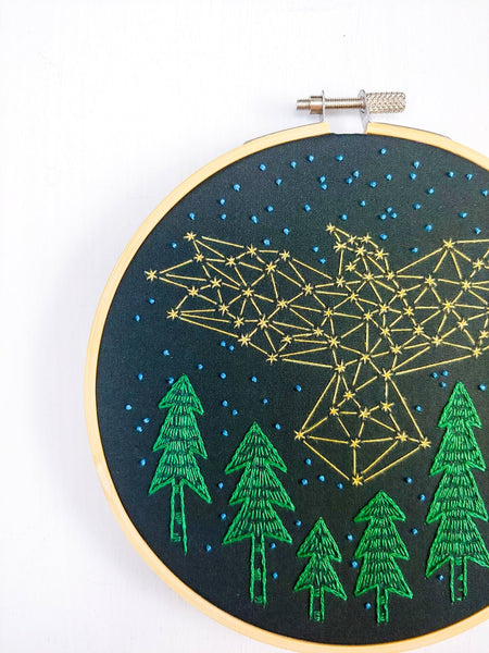 The crow embroidery kit
