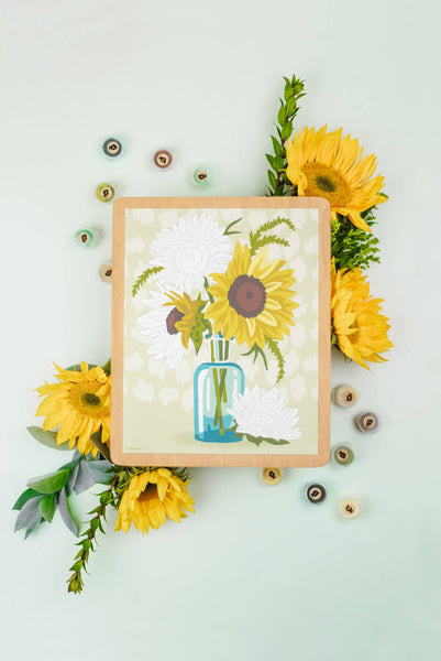 Sunflowers in Vase (Yellow) Paint-by-Number Kit