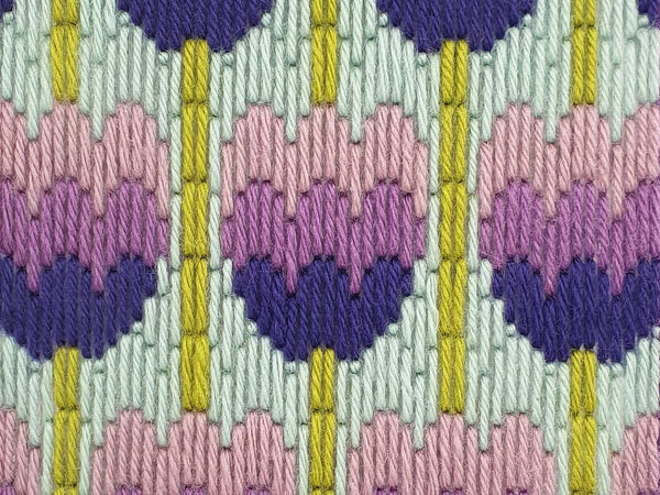 Floral Bargello Kits, Tulips Wall Hanging, Easy Tapestry Kit