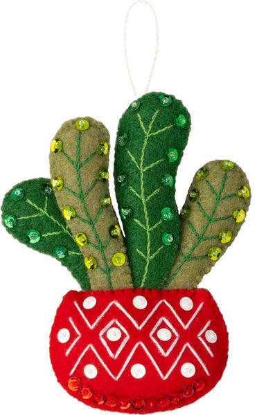 Bucilla Holiday Houseplants Felt Ornament Kit set of 6
