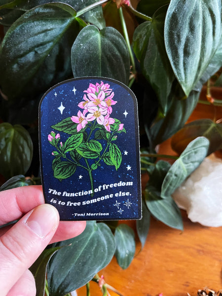Toni Morrison Sticker: The function of freedom