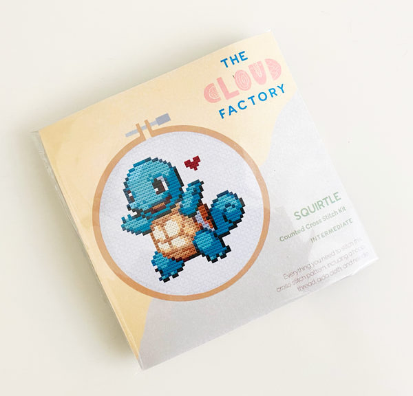 Squirtle Love - DIY Cross Stitch Kit