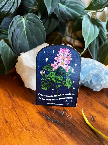 Toni Morrison Sticker: The function of freedom