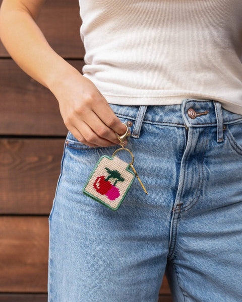 Needlepoint Keychain -- Assorted Styles
