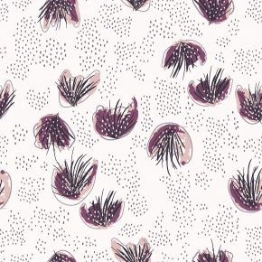 Dusk till Dawn - Moonlit - Wild Mulberry Rayon Fabric -- Cotton + Steel