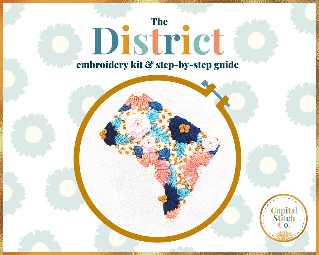 The District Embroidery Kit  -- Capital Stitch Co.