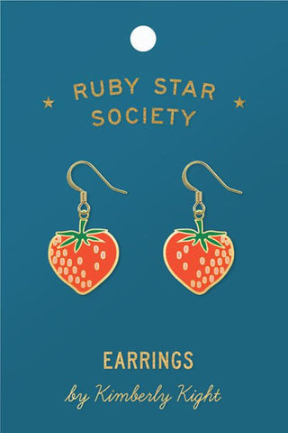 Strawberry Earrings --  Kim Kight for Ruby Star Society