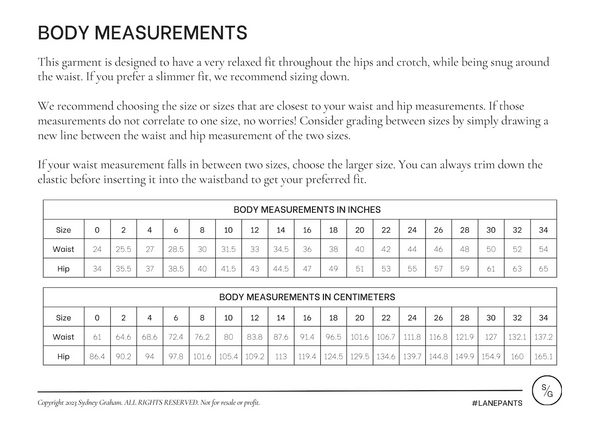 Lane Pants -- Advanced Beginner/Intermediate Garment Making