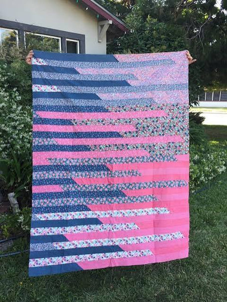 Jelly Roll Race Quilt Top -- Advanced Beginner/Intermediate Quilting