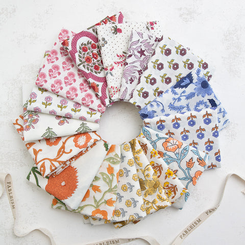 Indian Block Prints Cottage: Cottage 5 Inch Square Precuts -- Fableism