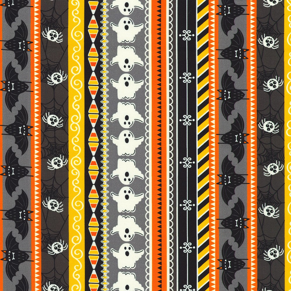 Halloween Stripe in Ember from Lights Out -- Robert Kaufman