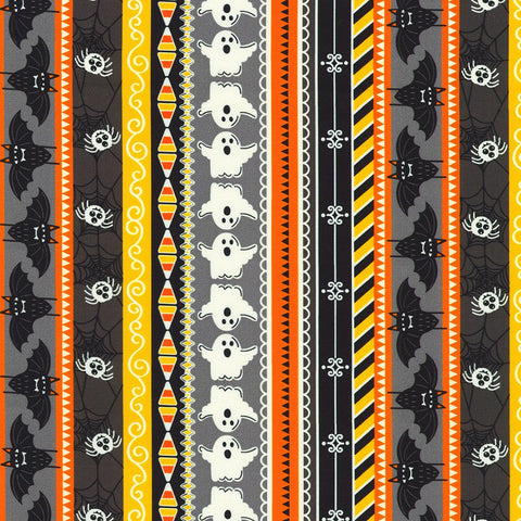 Halloween Stripe in Ember from Lights Out -- Robert Kaufman