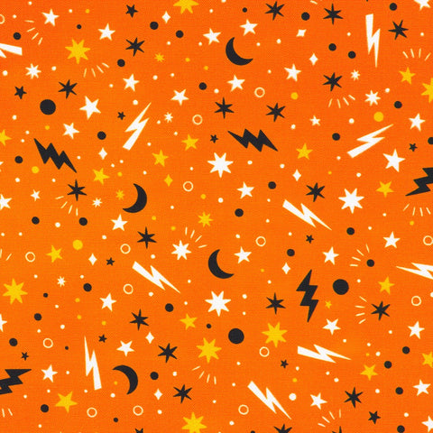 Stars & Lightning Bolts in Orange from Lights Out -- Robert Kaufman