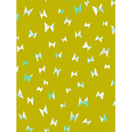 Once Upon a Time - Flying Ribbon - Lime Knit Fabric for Cotton + Steel