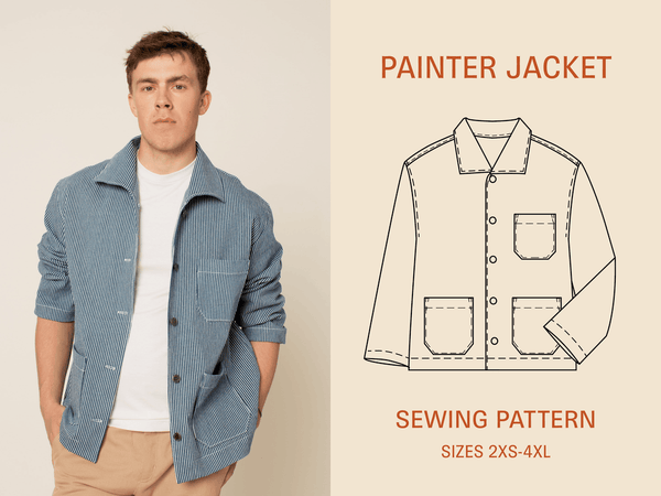 Painter Jacket sewing pattern- Unisex Sizes 2XS-4XL -- Wardrobe by Me