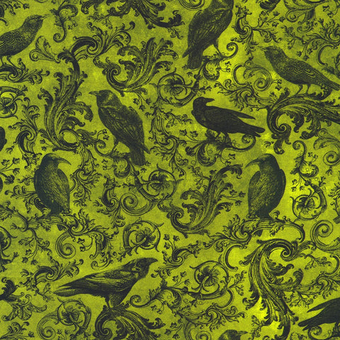 ACID LIME Ravens from Ravenwood -- Robert Kaufman