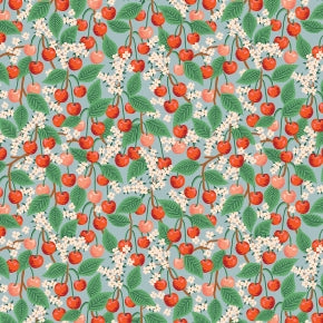 Cherry Blossom in Light Blue  --- Orchard by Rifle Paper Co. for Cotton + Steel Fabrics