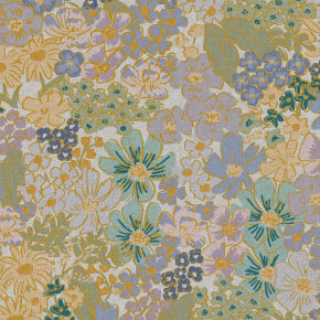 Mimi - Blue Canvas Metallic -- English Rose by Rifle Paper Co. for Cotton + Steel
