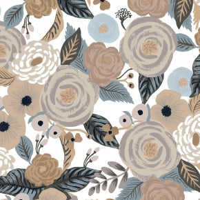 Juliet Rose in Linen Multi Canvas -- Garden Party  by Rifle Paper Co -- Cotton + Steel Fabrics