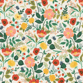 Poppy Fields in Cream   -- Camont by Rifle Paper Co. for C + Steel