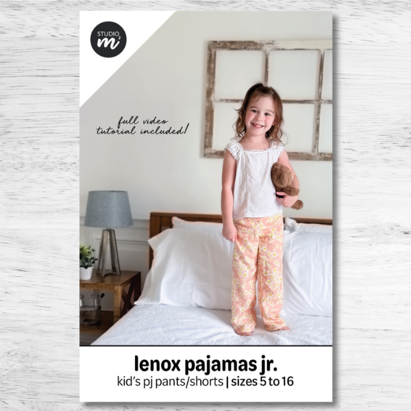 Lenox Pajamas Jr. - by Studio M Squared  Paper Sewing Pattern