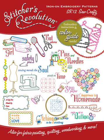 Stitcher's Revolution Sew Craft Iron On Transfer Embroidery Pattern