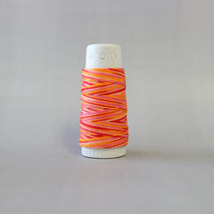 Hidamari Sashiko Melange Thread -- Variegated Orange/Red