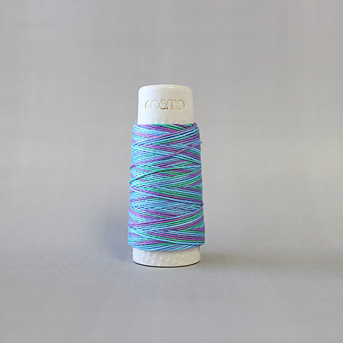 Hidamari Sashiko Melange Thread -- Variegated Purple/Blue