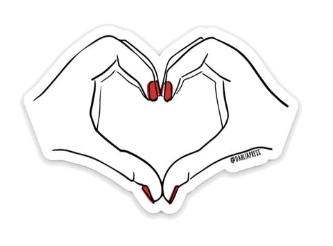 Heart Hands - Vinyl Die Cut Sticker
