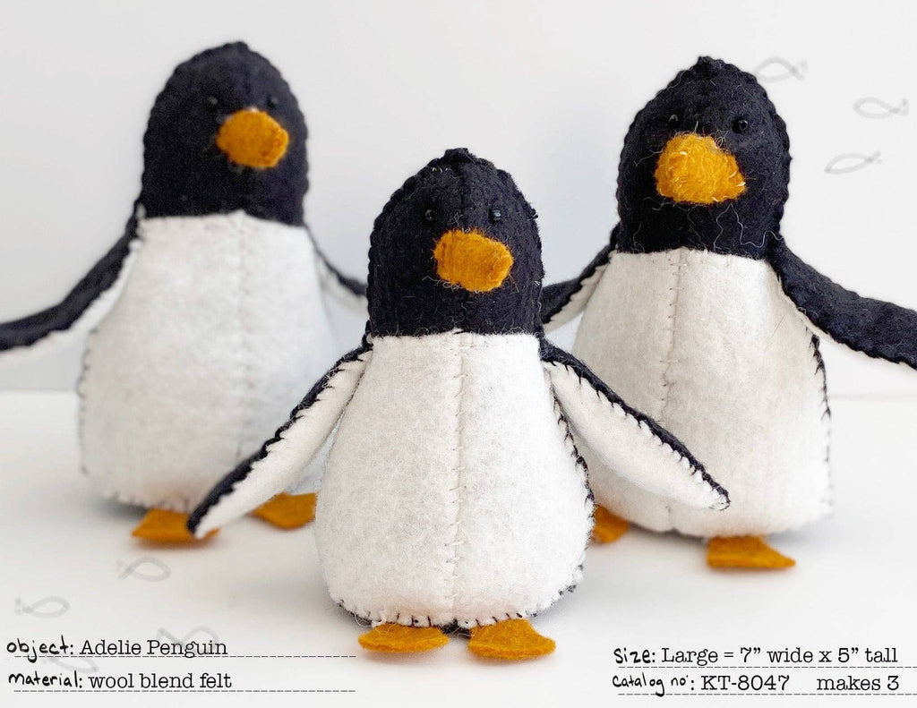 Adelie Penguins Felt Sewing Kit