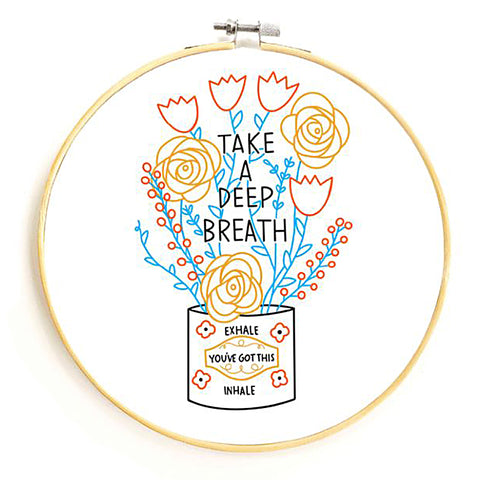 Take a Deep Breath Embroidery Kit -- Gingiber