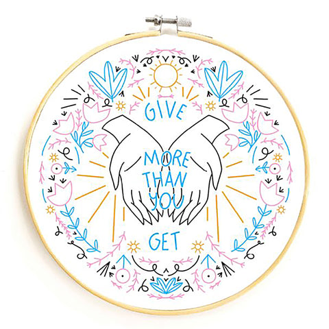 Give More than You Get Embroidery Kit -- Gingiber