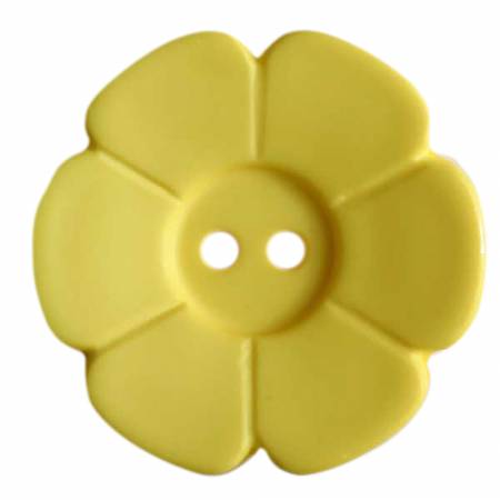 Yellow 1-1/8in 2 Hole Flower Button