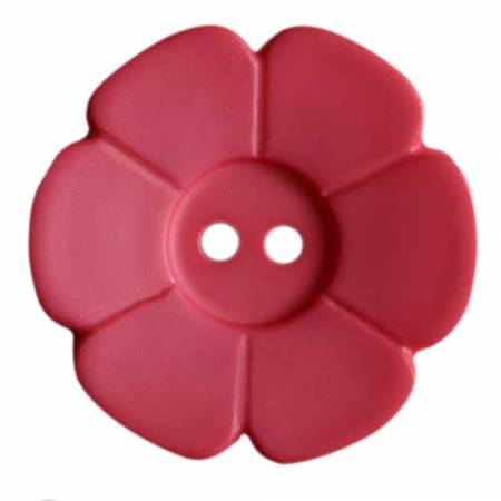 Fuchsia 1-1/8in 2 Hole Flower Button