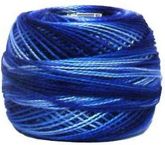Pearl Cotton size 8 87yd in Varigated Delft Blue -- DMC