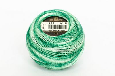 Pearl Cotton size 8 87yd in Variegated Seafoam Green -- DMC