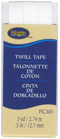 Twill Tape 1/2in White