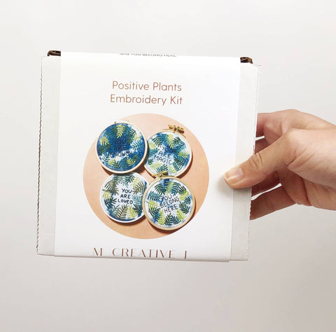 Positive Plants DIY Embroidery Kit