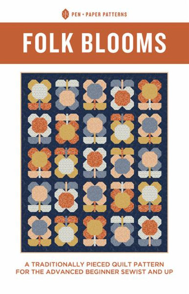 Folk Blooms Quilt Pattern --- Pen and Paper Patterns