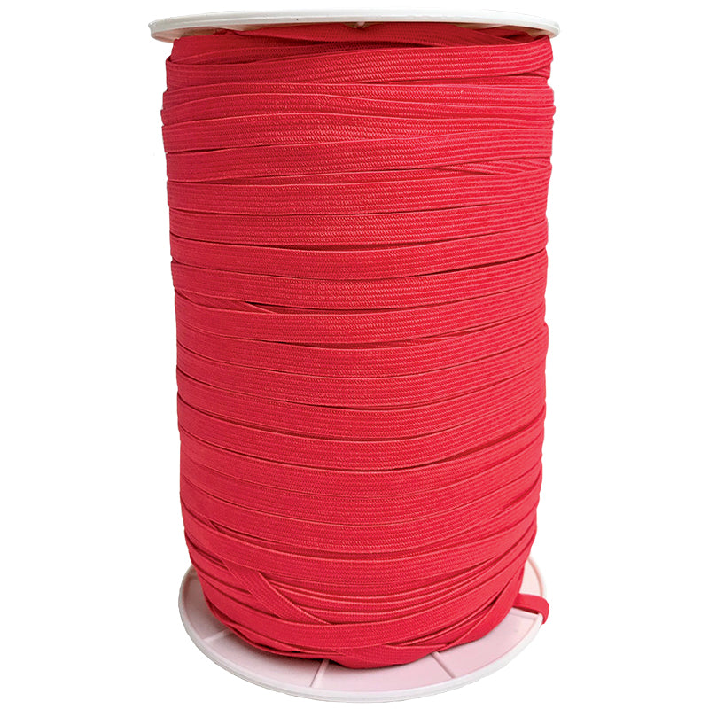 1/4" Soft Elastic in Hot Red